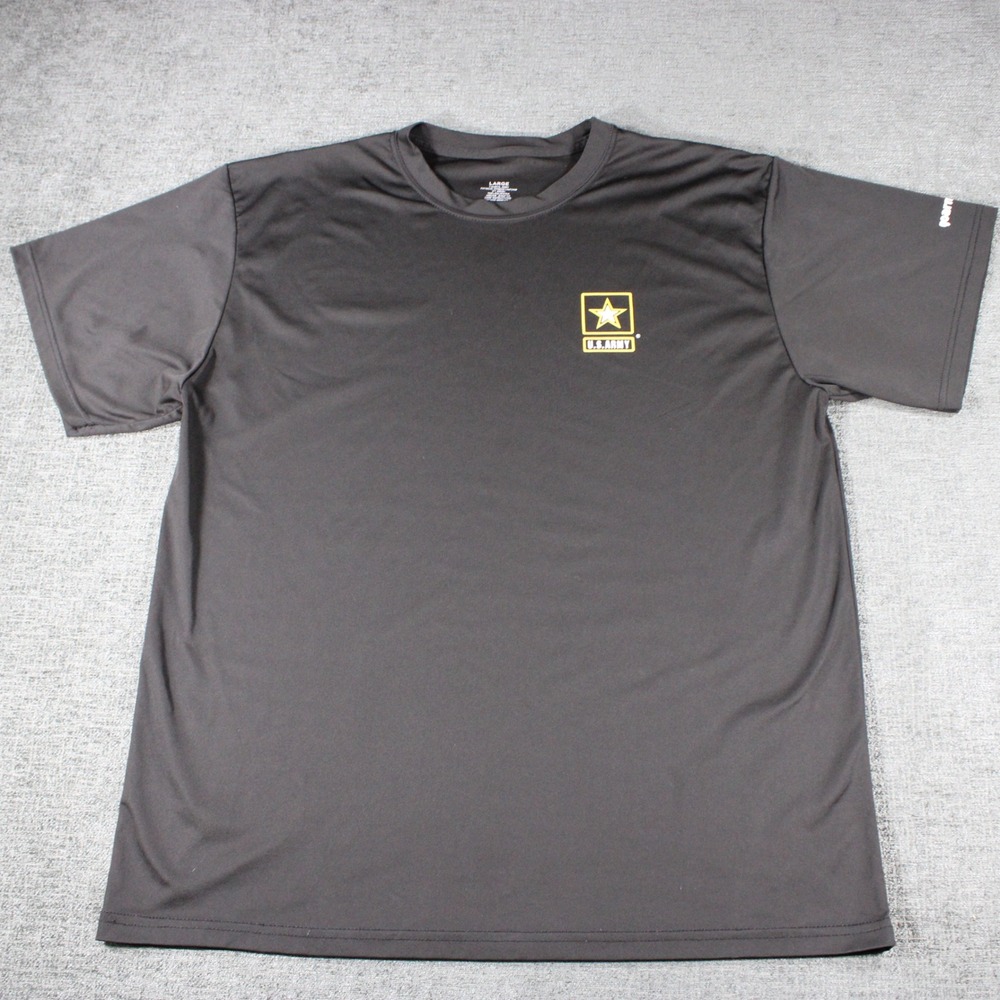 US Army Physical Fitness Uniform APFU T-Shirt Mens Large Black Training Top PFU